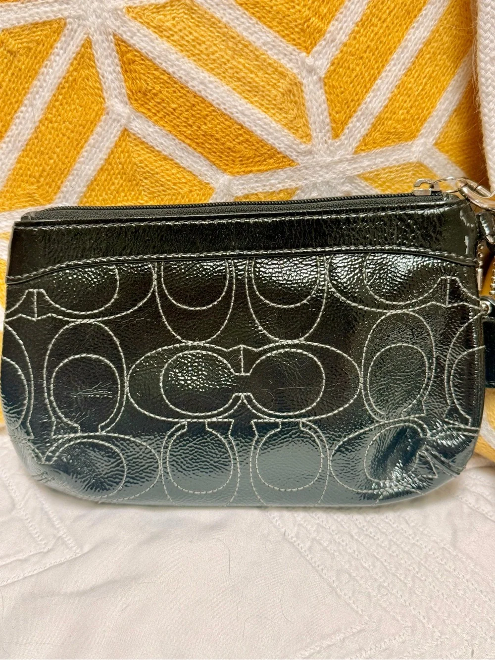 Coach wristlet glossy